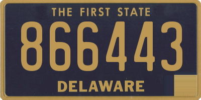 DE license plate 866443