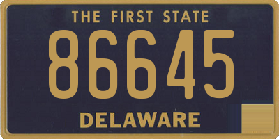 DE license plate 86645