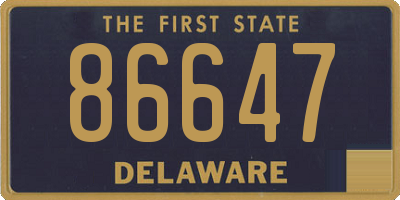 DE license plate 86647