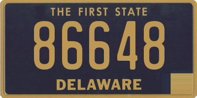 DE license plate 86648