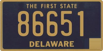 DE license plate 86651