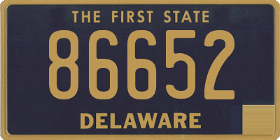 DE license plate 86652