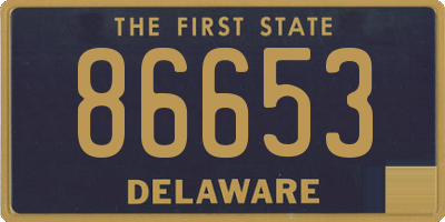 DE license plate 86653