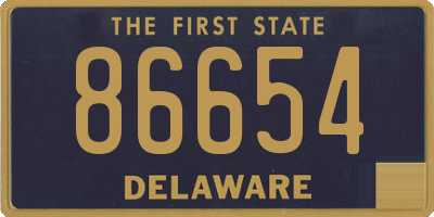 DE license plate 86654