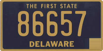 DE license plate 86657