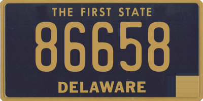 DE license plate 86658