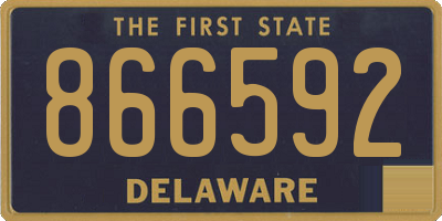 DE license plate 866592