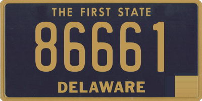 DE license plate 86661