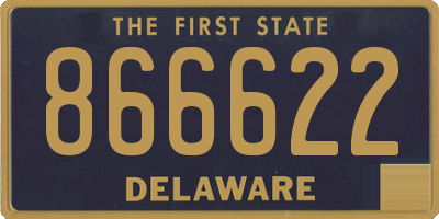 DE license plate 866622