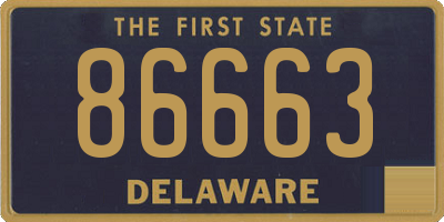 DE license plate 86663