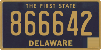DE license plate 866642