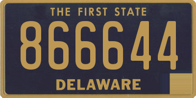 DE license plate 866644
