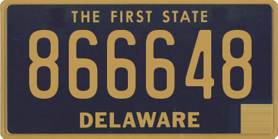 DE license plate 866648