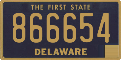 DE license plate 866654