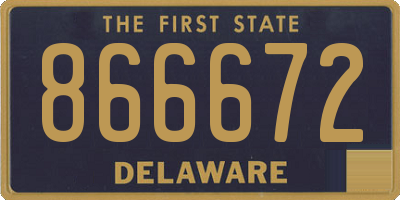 DE license plate 866672