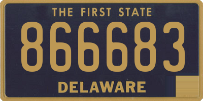 DE license plate 866683