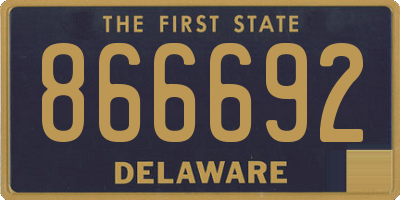 DE license plate 866692