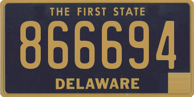 DE license plate 866694