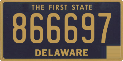 DE license plate 866697