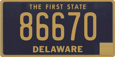 DE license plate 86670