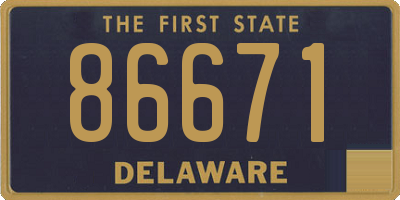 DE license plate 86671