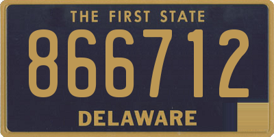 DE license plate 866712