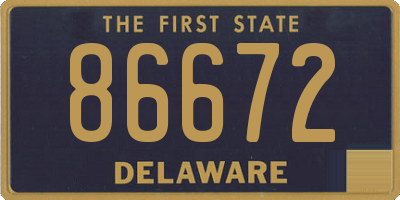 DE license plate 86672