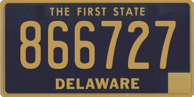 DE license plate 866727