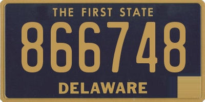 DE license plate 866748