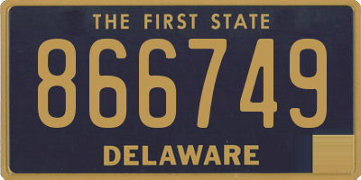 DE license plate 866749