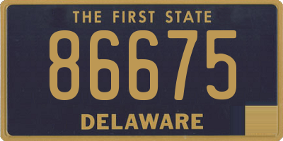 DE license plate 86675
