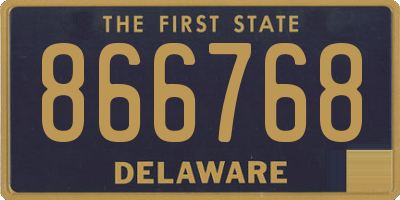 DE license plate 866768
