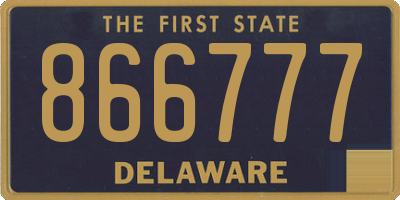 DE license plate 866777