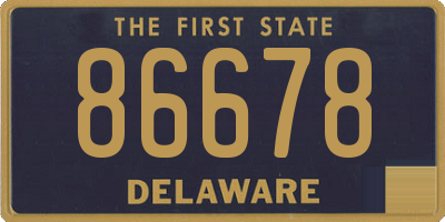 DE license plate 86678