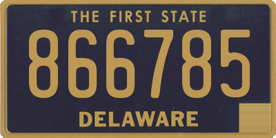 DE license plate 866785