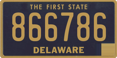 DE license plate 866786