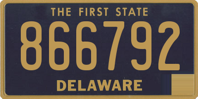 DE license plate 866792
