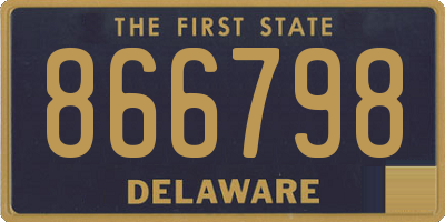 DE license plate 866798