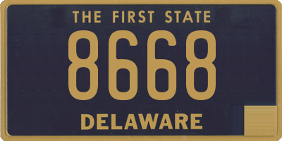 DE license plate 8668