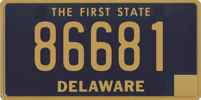 DE license plate 86681