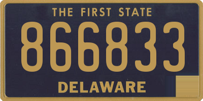 DE license plate 866833