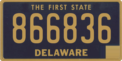 DE license plate 866836