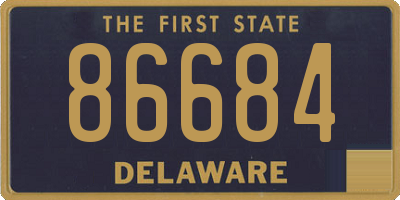 DE license plate 86684