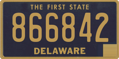 DE license plate 866842