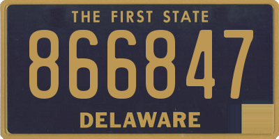 DE license plate 866847