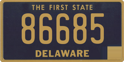 DE license plate 86685
