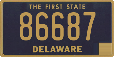 DE license plate 86687