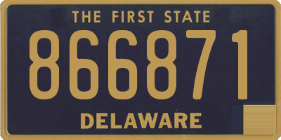 DE license plate 866871