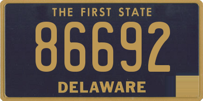 DE license plate 86692
