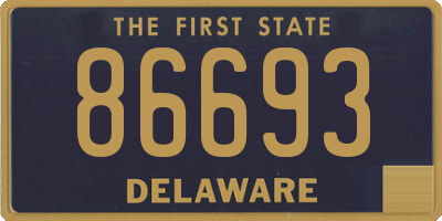 DE license plate 86693